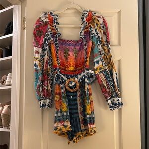 FARM Rio Multicolor Long Sleeve Dress